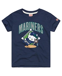 Homage Toddler Navy Seattle Mariners Hello Kitty x Mlb Tri-Blend T-Shirt