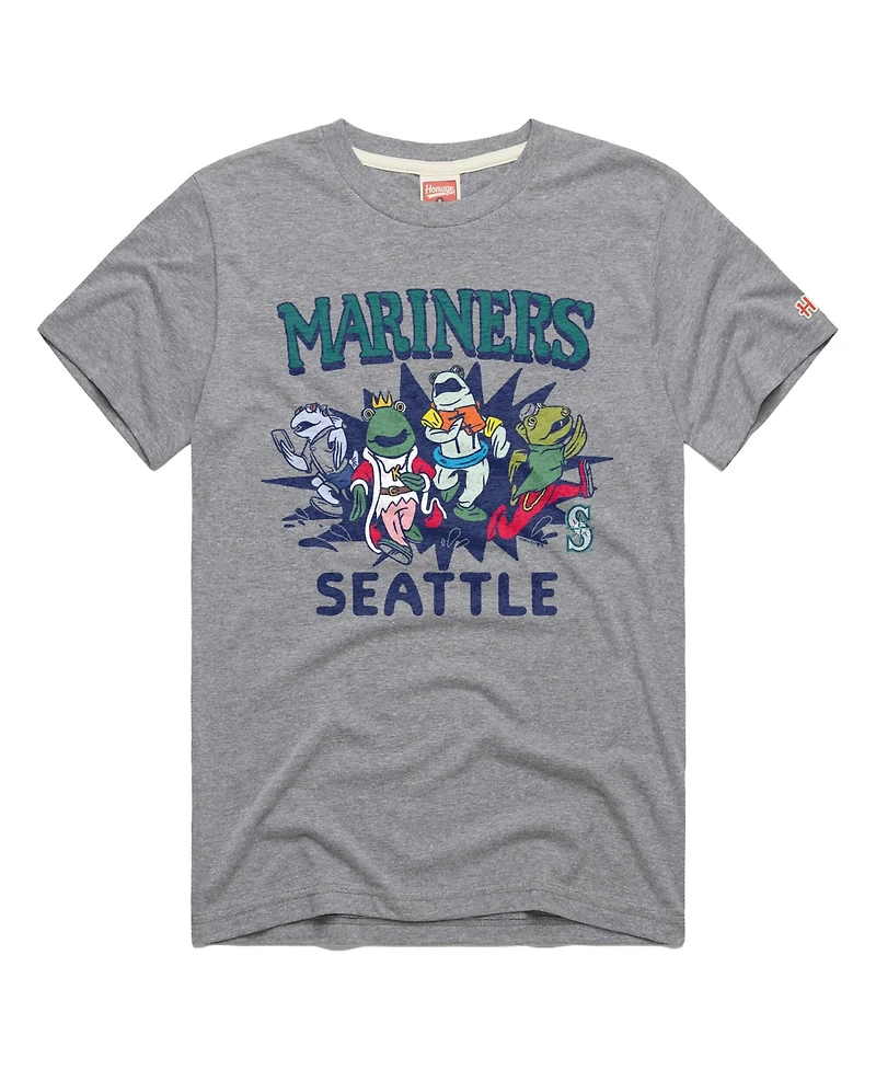 Homage Men's Gray Seattle Mariners Tri-Blend Hyperlocal T-Shirt