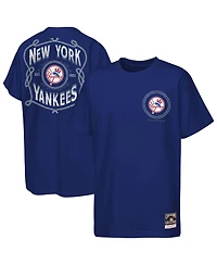 Mitchell & Ness Big Boys and Girls Navy New York Yankees Cooperstown Rodeo Rope T-Shirt
