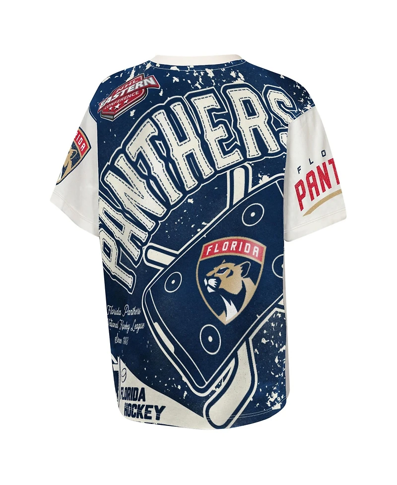 Outerstuff Big Boys and Girls Cream Florida Panthers Top Player T-Shirt