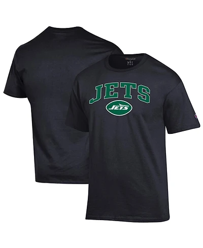 Champion Men's Black New York Jets Arch Over Logo T-Shirt