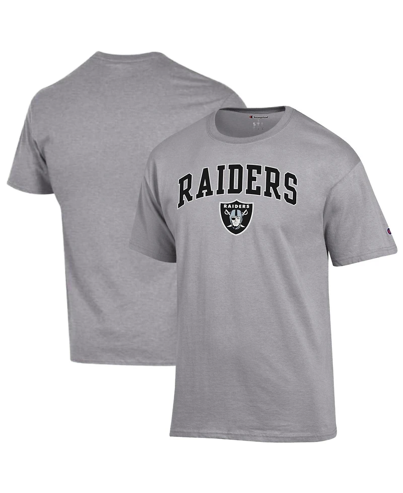 Champion Men's Gray Las Vegas Raiders Arch Over Logo T-Shirt