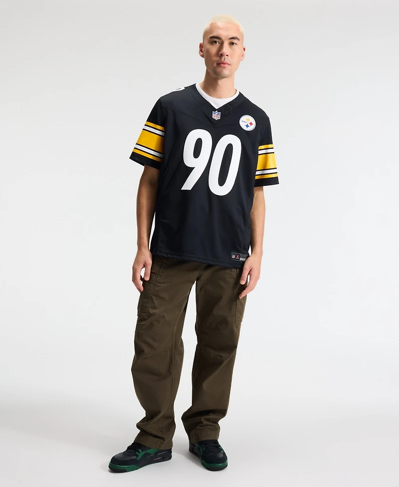 Nike Men's T.j. Watt Black Pittsburgh Steelers Vapor F.u.s.e. Stitched Limited Jersey