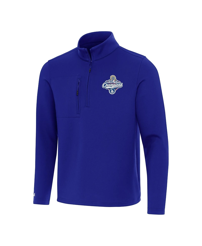 Antigua Men's Royal Los Angeles Dodgers 2025 World Series Insider Quarter-Zip Pullover Sweatshirt