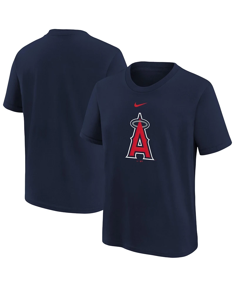 Nike Big Boys and Girls Navy Los Angeles Angels Large Logo T-Shirt