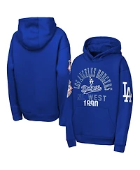 Outerstuff Big Boys and Girls Royal Los Angeles Dodgers Premium Sweep Fleece Hoodie