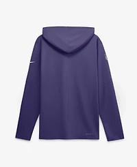 Nike Men's Purple Baltimore Ravens Sideline Dri-fit Long Sleeve Hooded T-Shirt
