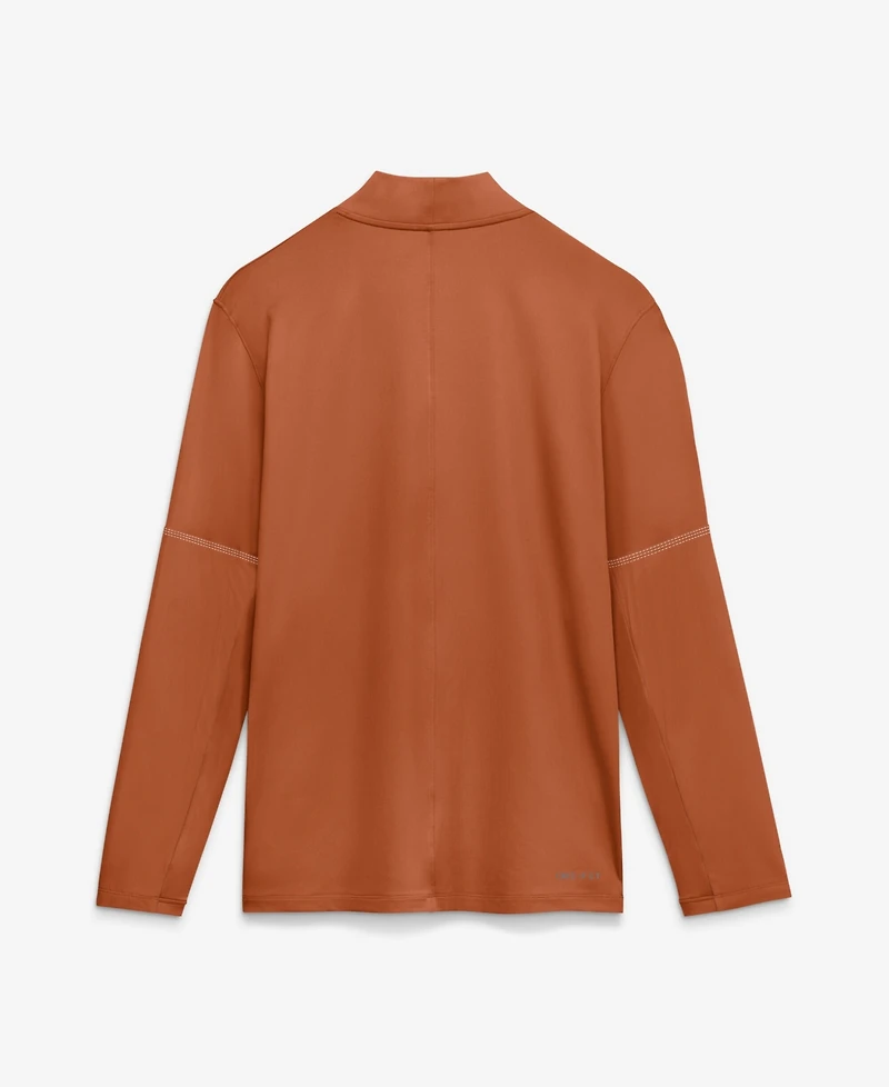 Nike Men's Texas Orange Longhorns Sideline Dri-fit Long Sleeve Half-Zip Pullover Sweatshirt