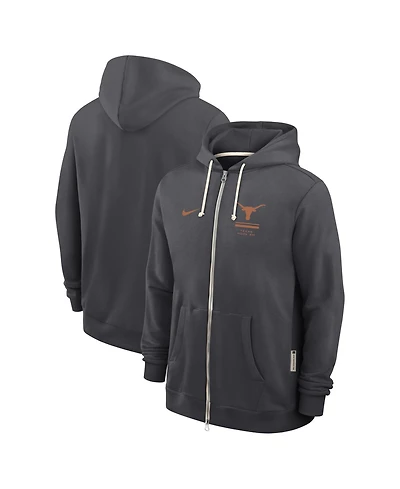 Nike Men's Anthracite Texas Longhorns 2026 Sideline Standard Issue Dri-fit Full-Zip Hoodie