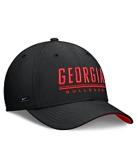 Nike Men's Black Georgia Bulldogs Game Day Rise Swooshflex Hat
