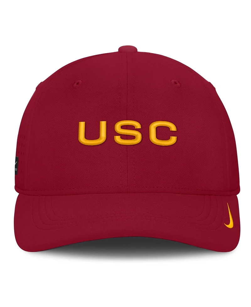 Nike Men's Crimson Usc Trojans Gameday Aerobill Swooshflex Dri-fit Hat