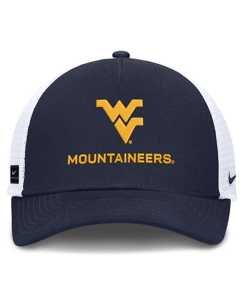 Nike Men's and Women's Navy West Virginia Mountaineers 2026 On-Field Gameday Trucker Hat