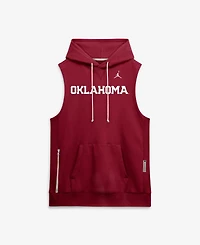 Jordan Men's Crimson Oklahoma Sooners 2026 Sideline Sleeveless Dri-fit Hoodie
