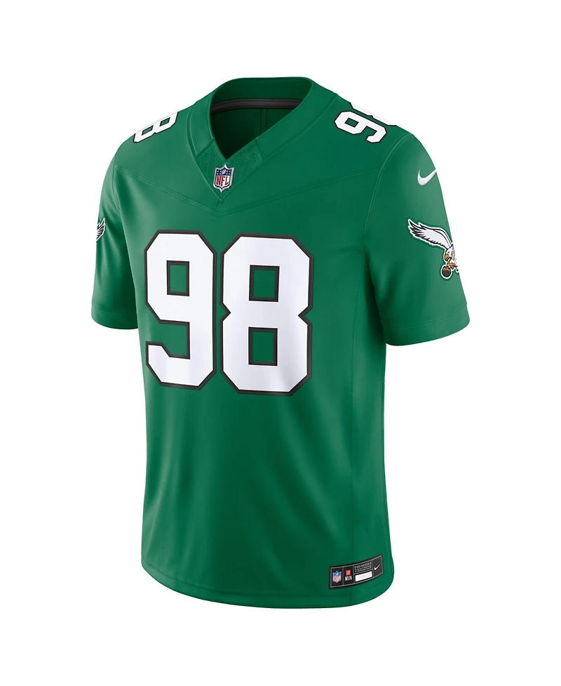 Nike Men's Jalen Carter Kelly Green Philadelphia Eagles Vapor F.u.s.e. Stitched Limited Jersey