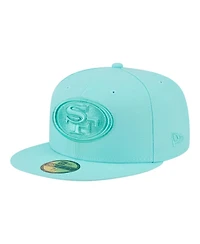 New Era Men's Turquoise San Francisco 49ers Color Pack 59FIFTY Fitted Hat