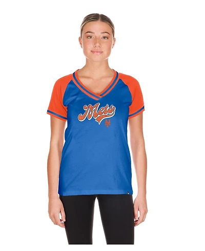 New Era Women's Royal New York Mets Gameday V-Neck T-Shirt