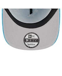 New Era Men's Blue Detroit Lions Palm Print A-Frame 9FIFTY Snapback Hat