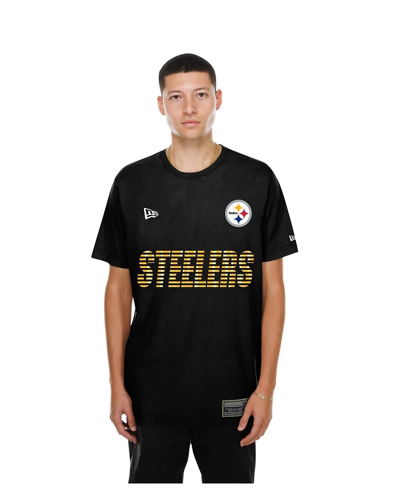New Era Men's Black Pittsburgh Steelers Match T-Shirt