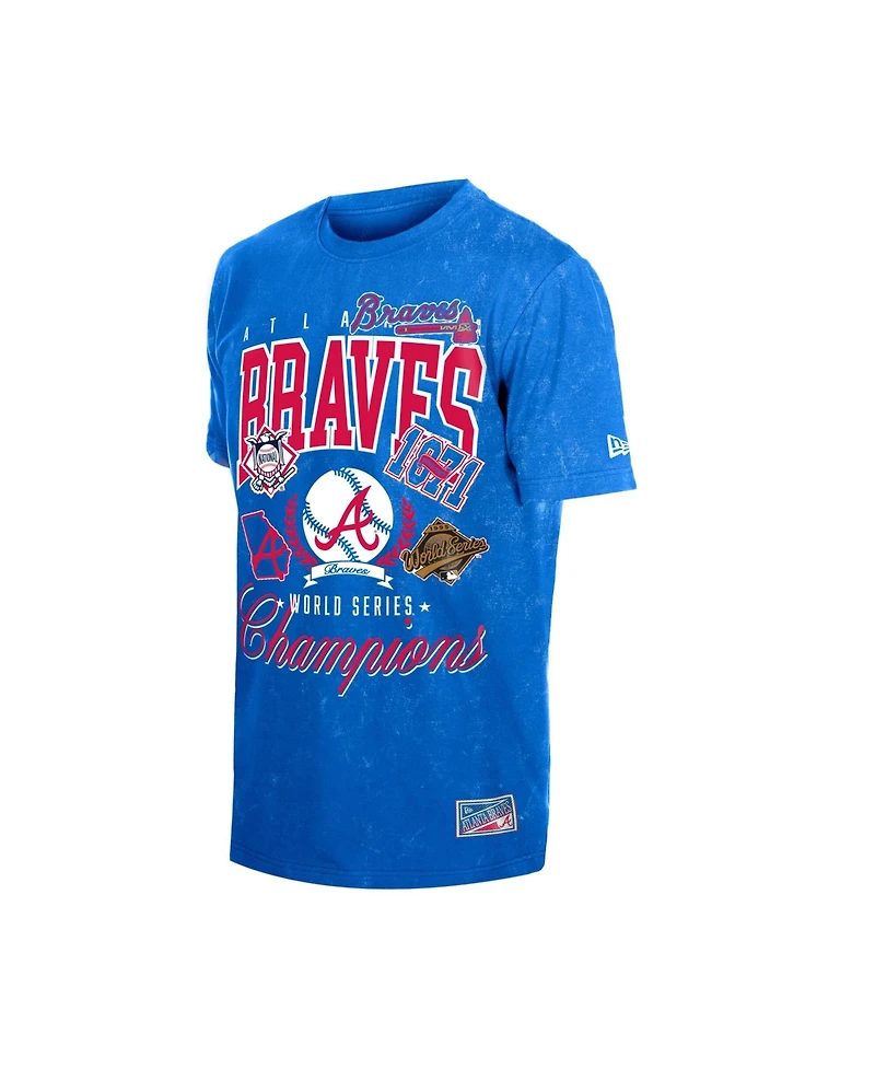 New Era Men's Royal Atlanta Braves Mineral Wash T-Shirt