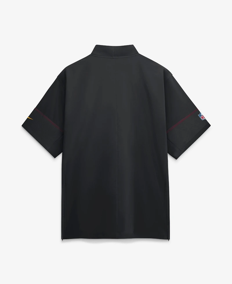 Nike Men's Black Washington Commanders Sideline Short Sleeve Quarter-Zip Coaches Jacket