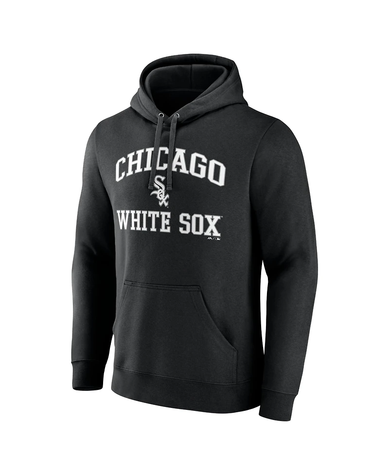 Logo Athletic Men's Black Chicago White Sox Heart Soul Hoodie
