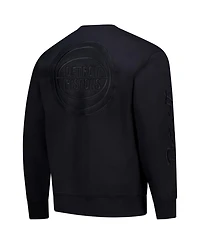 Mitchell & Ness Men's Black Detroit Pistons Phantom Fleece Sweatshirt