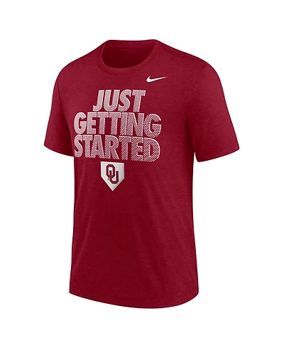 Nike Men's Crimson Oklahoma Sooners 2026 Ncaa Baseball College World Series Dugout Tri-Blend T-Shirt