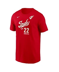 Nike Men's Caitlin Clark Red Indiana Fever Name Number Rebel Edition T-Shirt