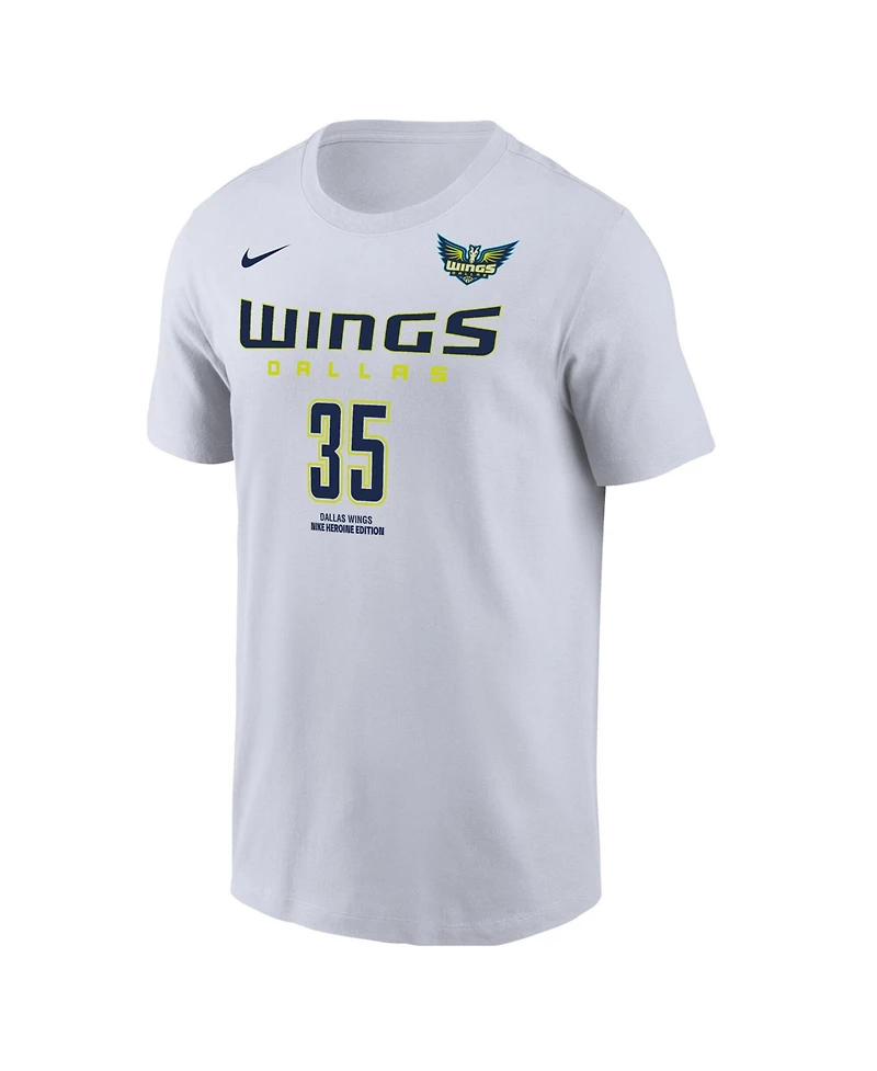 Nike Men's Azzi Fudd White Dallas Wings Name Number Heroine Edition T-Shirt