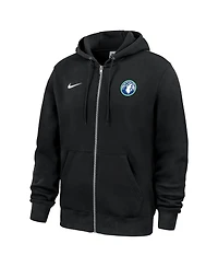 Nike Men's Black Minnesota Timberwolves Club Fleece Full-Zip Hoodie