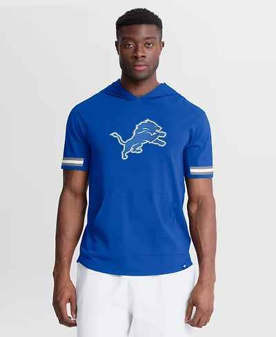 Fanatics Men's Blue Detroit Lions Optimal Play Short Sleeve Hooded T-Shirt