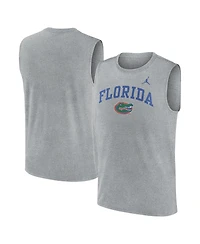 Jordan Men's Heather Gray Florida Gators Primetime Legend Arch Dri-fit Muscle T-Shirt