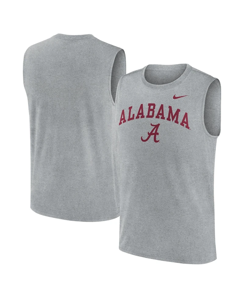 Nike Men's Heather Gray Alabama Crimson Tide Primetime Legend Arch Dri-fit Muscle T-Shirt