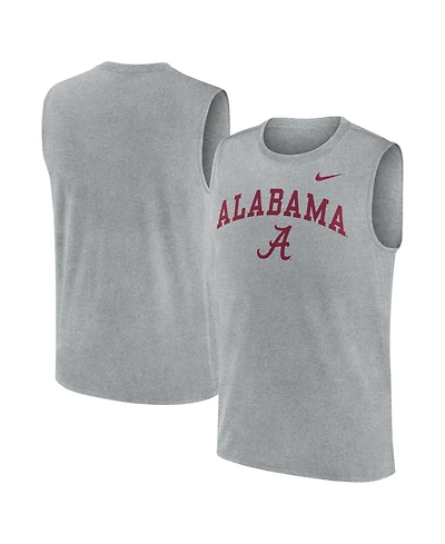 Nike Men's Heather Gray Alabama Crimson Tide Primetime Legend Arch Dri-fit Muscle T-Shirt