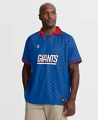 Fanatics Men's Royal/Red New York Giants Homerun Raglan V-Neck Polo Shirt