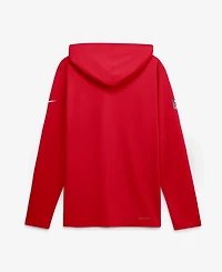Nike Men's Red Kansas City Chiefs Sideline Lightweight Long Sleeve Hooded Dri-fit T-Shirt
