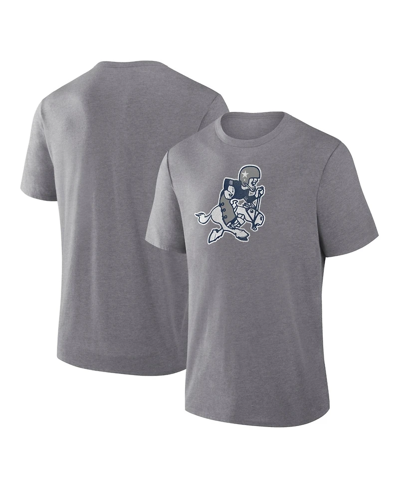 Fanatics Men's Heather Gray Dallas Cowboys Heritage Tribute Tri-Blend T-Shirt