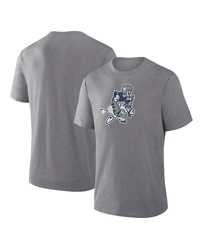 Fanatics Men's Heather Gray Dallas Cowboys Heritage Tribute Tri-Blend T-Shirt
