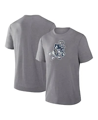 Fanatics Men's Heather Gray Dallas Cowboys Heritage Tribute Tri-Blend T-Shirt
