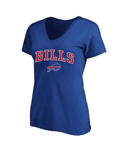 Fanatics Women's Royal Buffalo Bills Plus Arch Over Logo V-Neck T-Shirt