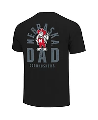 Image One Men's Black Nebraska Huskers Father's Day Mascot Overlay T-Shirt