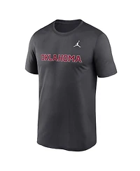Jordan Men's Anthracite Oklahoma Sooners Primetime Legend Wordmark T-Shirt