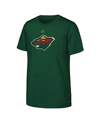 Outerstuff Big Boys and Girls Green Minnesota Wild Primary Logo T-Shirt