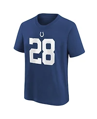 Nike Big Boys and Girls Jonathan Taylor Royal Indianapolis Colts Player Name Number T-Shirt