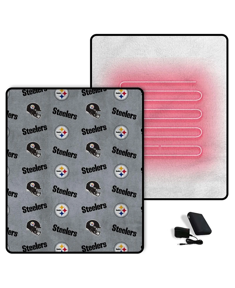 Pegasus Pittsburgh Steelers Scattered Logos 60" x 70" Heated Blanket