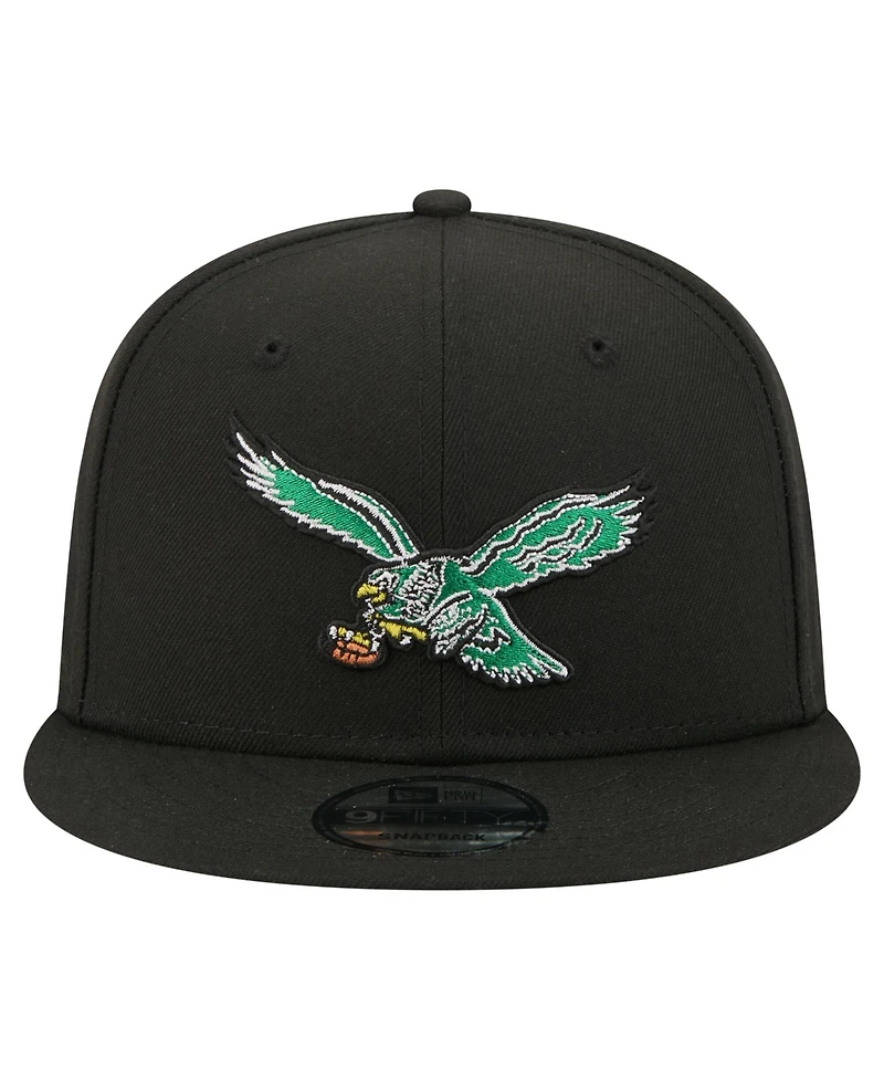 New Era Men's Black Philadelphia Eagles 9FIFTY Snapback Hat