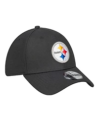 New Era Men's Black Pittsburgh Steelers Core Team 39THIRTY Flex Hat