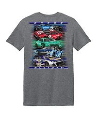 Classic Ink Men's Heather Charcoal Chase Elliott Car T-Shirt