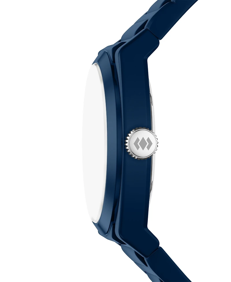 Fossil Men's Everett Three-Hand Navy Silicone Watch 42mm