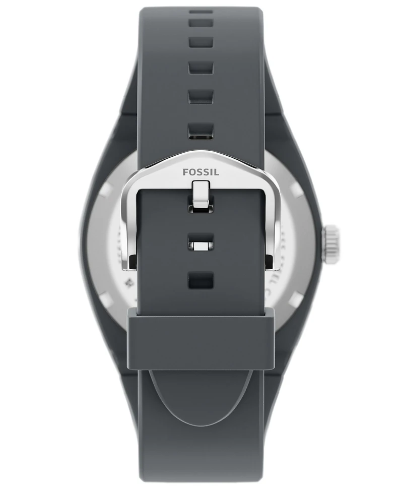 Fossil Men's Everett Three-Hand Silicone Watch 42mm
